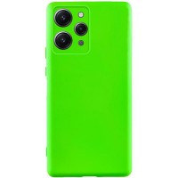 Чехол TPU GETMAN Liquid Silk Full Camera для Xiaomi Redmi 12 Салатовый / Neon Green