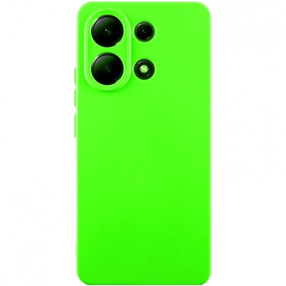 Чохол TPU GETMAN Liquid Silk Full Camera для Xiaomi Redmi Note 13 4G Салатовий / Neon Green