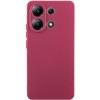 Чехол TPU GETMAN Liquid Silk Full Camera для Xiaomi Redmi Note 13 4G Бордовый / Marsala