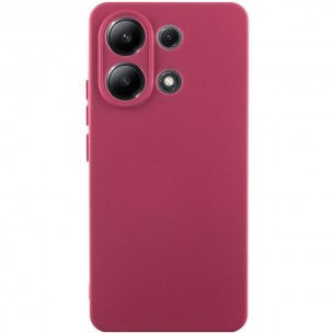 Чехол TPU GETMAN Liquid Silk Full Camera для Xiaomi Redmi Note 13 4G Бордовый / Marsala