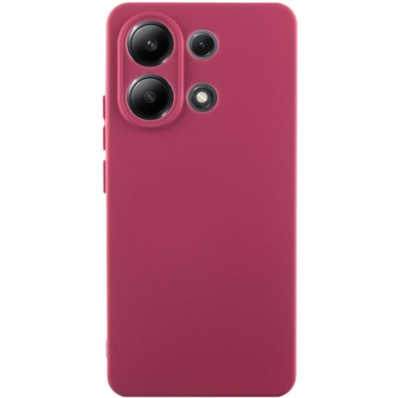Чехол TPU GETMAN Liquid Silk Full Camera для Xiaomi Redmi Note 13 4G Бордовый / Marsala