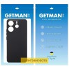 Чехол TPU GETMAN Liquid Silk Full Camera для Xiaomi Redmi Note 14 4G (Europe version) Черный / Black