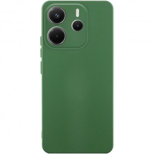 Чехол TPU GETMAN Liquid Silk Full Camera для Xiaomi Redmi Note 14 4G (Europe version) Зеленый / Dark green