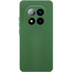 Чехол TPU GETMAN Liquid Silk Full Camera для Xiaomi Redmi Note 14 Pro+ 5G Зеленый / Dark green