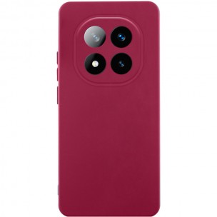 Чохол TPU GETMAN Liquid Silk Full Camera для Xiaomi Redmi Note 14 Pro 5G Бордовий / Marsala