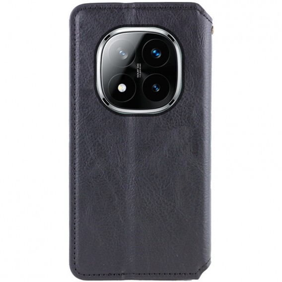 Шкіряний чохол-книжка GETMAN Cubic (PU) для Xiaomi Redmi Note 14 Pro 4G Чорний