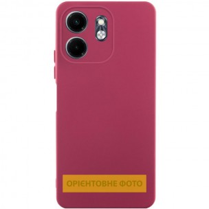 Чехол TPU GETMAN Liquid Silk Full Camera для Xiaomi Redmi A5 / Poco C71 Бордовый / Marsala