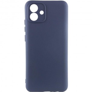 Чехол TPU GETMAN Liquid Silk Full Camera для Samsung Galaxy A07 Синий / Midnight Blue