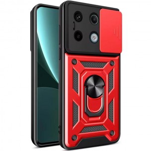 Чехол Ummi Camshield Serge Ring для Xiaomi Redmi Note 13 Pro 4G / 14s / Poco M6 Pro 4G Красный / Red