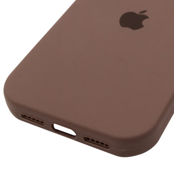 Чехол Silicone Case (AA) Logo with MagSafe для Apple iPhone 17 Pro (6.3 дюйма) Коричневый / Brown