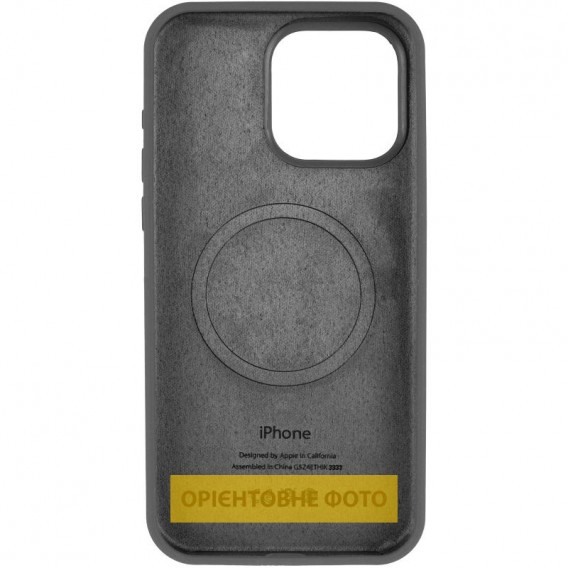 Чохол Silicone Case (AA) Logo with MagSafe для Apple iPhone 17 Pro Max (6.9") Сірий / Dark Gray
