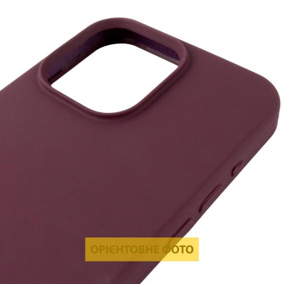 Чохол Silicone Case (AA) Logo with MagSafe для Apple iPhone 17 Pro Max (6.9") Бордовий / Plum