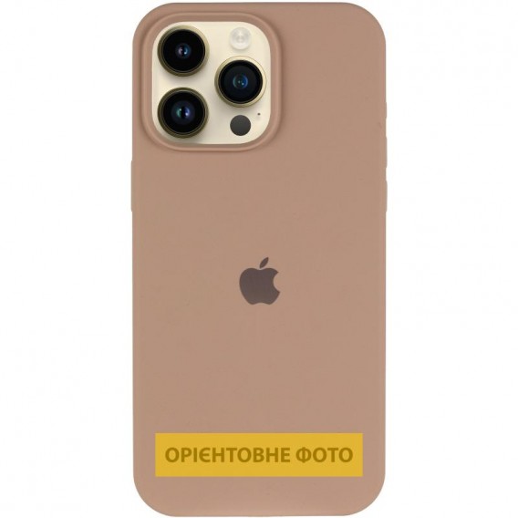 Чехол Silicone Case (AA) Logo with MagSafe для Apple iPhone 17 Pro Max (6.9") Бежевый / Desert Gold