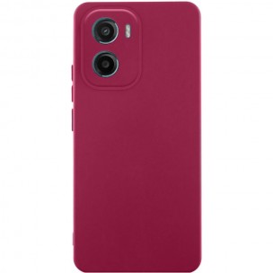 Чехол Silicone Cover Ummi Lakshmi Full Camera (AA) для Motorola Moto G05 / E15 4G Бордовый / Marsala
