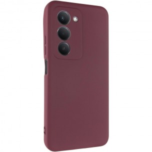 Чехол TPU GETMAN Liquid Silk Full Camera для Xiaomi Redmi 15 (EU) Бордовый / Marsala