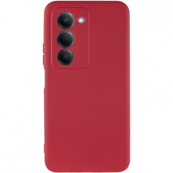 Чехол TPU GETMAN Liquid Silk Full Camera для Xiaomi Redmi 15 (EU) Красный / Dark Red