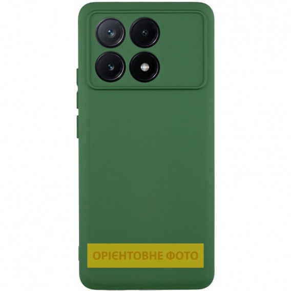 Чехол TPU GETMAN Liquid Silk Full Camera для Xiaomi Poco X6 / Note 13 Pro 5G Зеленый / Dark green