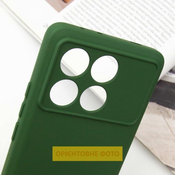 Чехол TPU GETMAN Liquid Silk Full Camera для Xiaomi Poco X6 / Note 13 Pro 5G Зеленый / Dark green