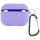 Силіконовий футляр з мікрофіброю для навушників Airpods Pro 3 Бузковий / Dasheen