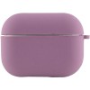 Силіконовий футляр з мікрофіброю для навушників Airpods Pro 3 Ліловий / Lilac Pride