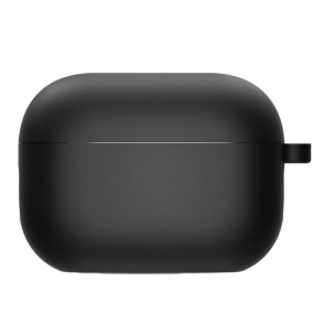 Силиконовый футляр с микрофиброй для наушников Airpods Pro 3 Черный / Black