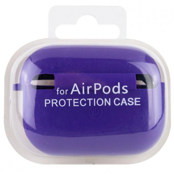 Силиконовый футляр с микрофиброй для наушников Airpods Pro 3 Фиолетовый / Ultra Violet