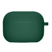Силіконовий футляр з мікрофіброю для навушників Airpods Pro 3 Зелений / Pine green Силіконовий футляр з мікрофіброю для навушників Airpods Pro 3 Зелений / Pine green