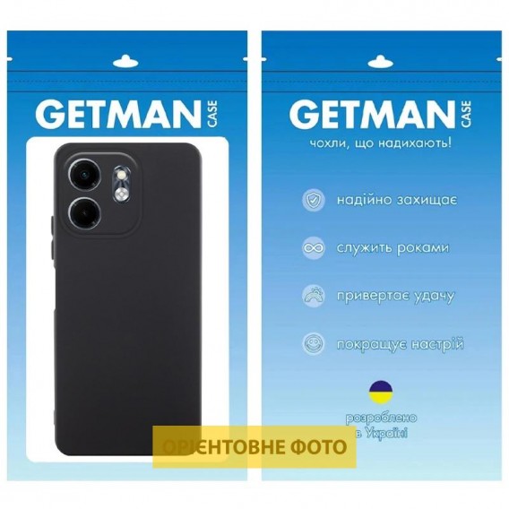 Чехол TPU GETMAN Liquid Silk Full Camera для Motorola Moto G06 Черный / Black