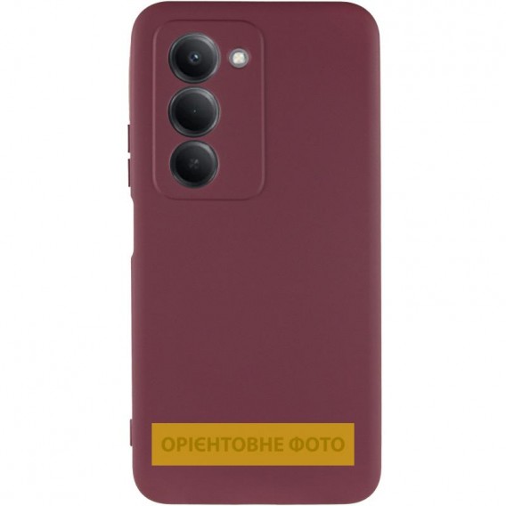 Чехол TPU GETMAN Liquid Silk Full Camera для Xiaomi Redmi 15 (Global) Бордовый / Marsala