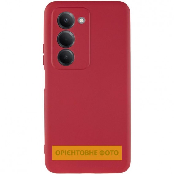 Чехол TPU GETMAN Liquid Silk Full Camera для Xiaomi Redmi 15 (Global) Красный / Dark Red