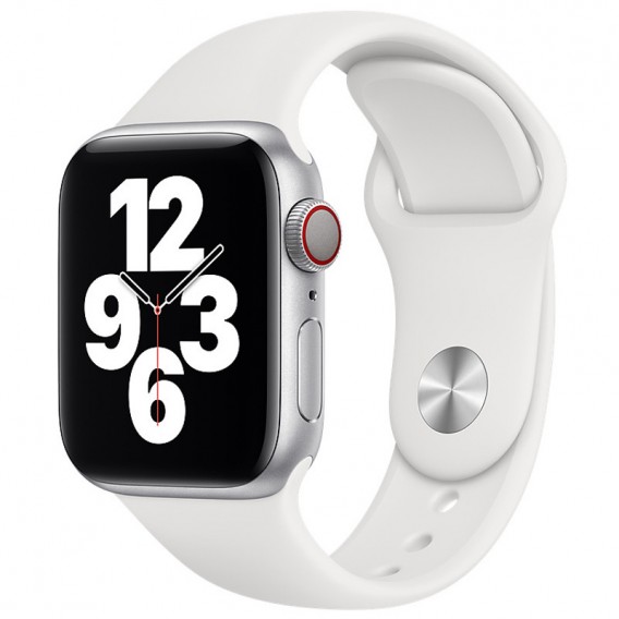 Силіконовий ремінець для Apple Watch 38/40/41/42mm(ser.10) Білий / White