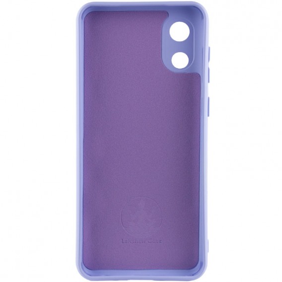 Чохол Silicone Cover Lakshmi Full Camera (A) для Samsung Galaxy A03 Core Бузковий / Dasheen