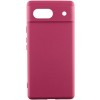 Чохол Silicone Cover Lakshmi Full Camera (AAA) для Google Pixel 7a Бордовий / Plum