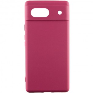 Чохол Silicone Cover Lakshmi Full Camera (AAA) для Google Pixel 7a Бордовий / Plum