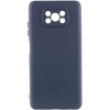 Чехол Silicone Cover Lakshmi Full Camera (AAA) для Xiaomi Poco X3 NFC / Poco X3 Pro Темно-синий / Midnight blue