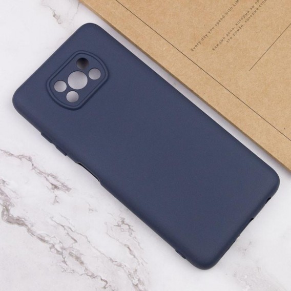 Чехол Silicone Cover Lakshmi Full Camera (AAA) для Xiaomi Poco X3 NFC / Poco X3 Pro Темно-синий / Midnight blue