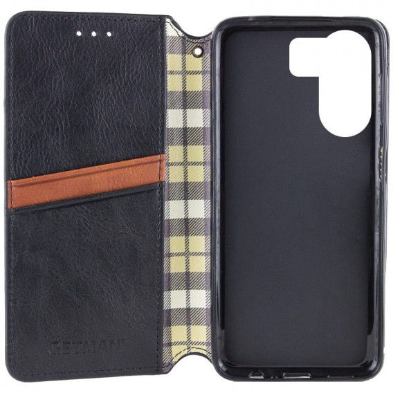 Шкіряний чохол-книжка GETMAN Cubic (PU) для Xiaomi Redmi 13C / Poco C65 Чорний