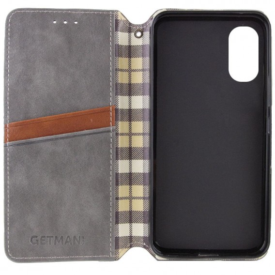 Шкіряний чохол-книжка GETMAN Cubic (PU) для Oppo A38 / A18 Сірий