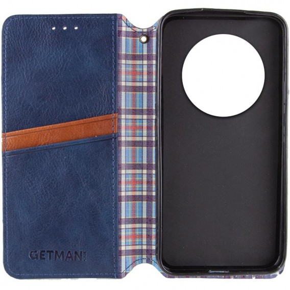 Кожаный чехол-книжка GETMAN Cubic (PU) для Xiaomi Redmi A3 Синий