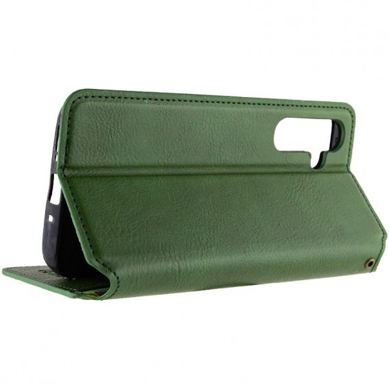 Шкіряний чохол-книжка GETMAN Cubic (PU) для Samsung Galaxy A35 Зелений
