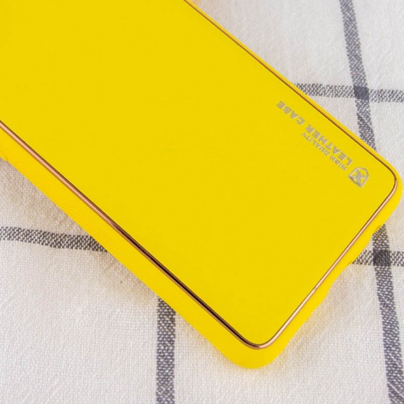 Кожаный чехол Xshield для Xiaomi Redmi 13C / Poco C65 Желтый / Yellow
