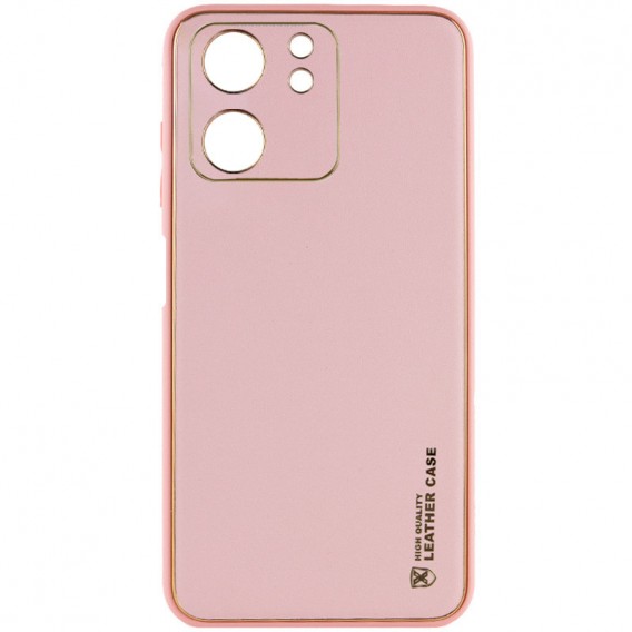 Кожаный чехол Xshield для Xiaomi Redmi 13C / Poco C65 Розовый / Pink