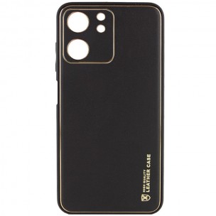 Кожаный чехол Xshield для Xiaomi Redmi 13C / Poco C65 Черный / Black