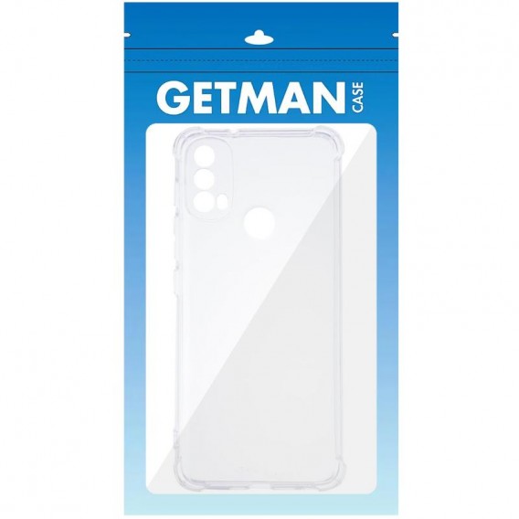 TPU чохол GETMAN Ease logo посилені кути Full Camera для Motorola Moto E40 / E30 Безбарвний (прозорий)