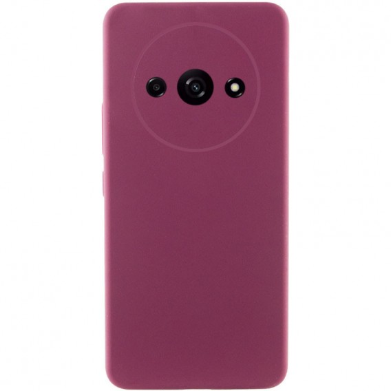 Чохол Silicone Cover Lakshmi Full Camera (AAA) для Xiaomi Redmi A3 Бордовий / Plum