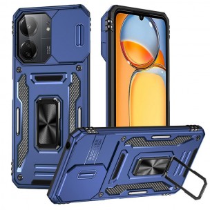 Ударопрочный чехол Camshield Army Ring для Xiaomi Redmi 13C / Poco C65 Синий / Navy