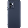 Чехол TPU GETMAN Liquid Silk Full Camera для Xiaomi Redmi Note 10 Pro / 10 Pro Max Синий / Midnight Blue