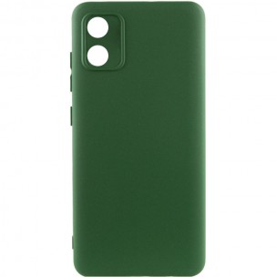 Чехол TPU GETMAN Liquid Silk Full Camera для Motorola Moto E13 Зеленый / Dark green