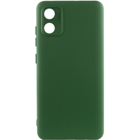 Чехол TPU GETMAN Liquid Silk Full Camera для Motorola Moto E13 Зеленый / Dark green