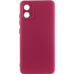 Чехол TPU GETMAN Liquid Silk Full Camera для Motorola Moto E13 Бордовый / Marsala